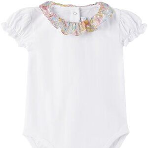 TARTINE ET CHOCOLAT Baby White Ruffled Bodysuit